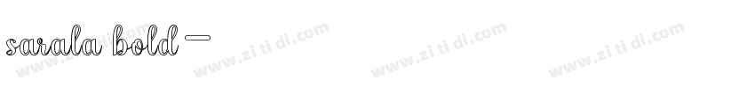 sarala bold字体转换